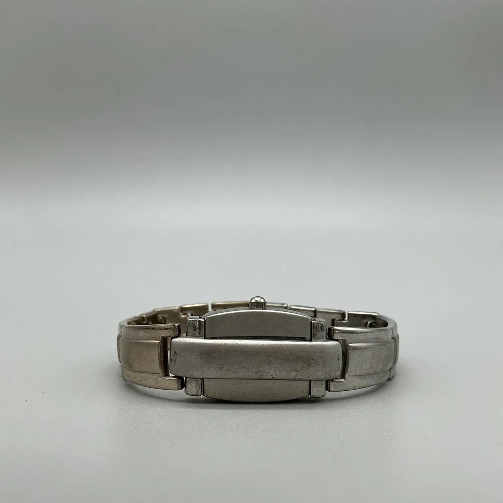 Vintage Royalton Slide Out Womens Watch 18mm Silver Tone New Battery 7